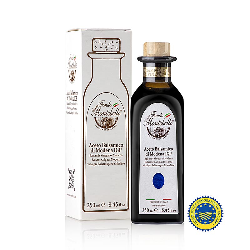 Fondo Montebello Aceto Balsamico di Modena g.g.A. FM 01 (hvid karton), 250 ml