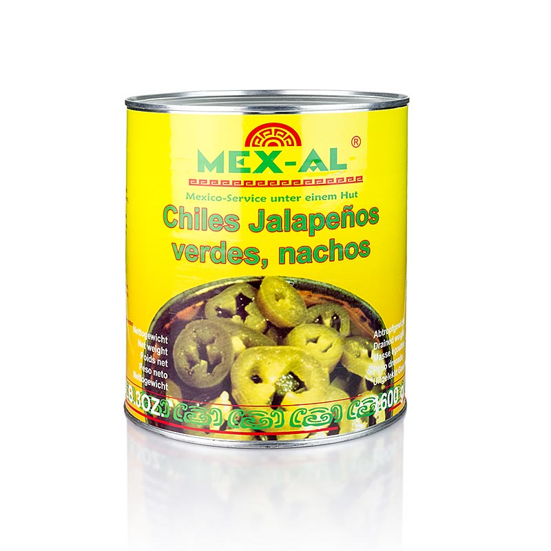 Chilifrugter – jalapenos, skåret, 2,8 kg