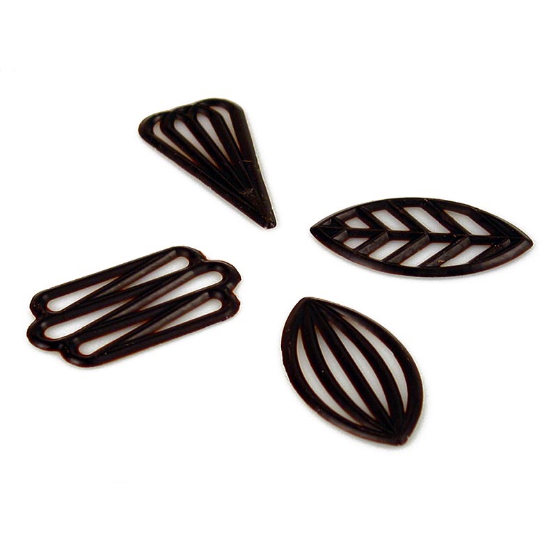 Filigrane "Grand Dekor" - 4 sorter blandet, mørk chokolade, 60 mm, 490 g