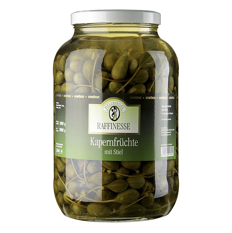 Kapersfrugter, store, med stilk, ø 18-21 mm, Rafinesse, 3,9 kg