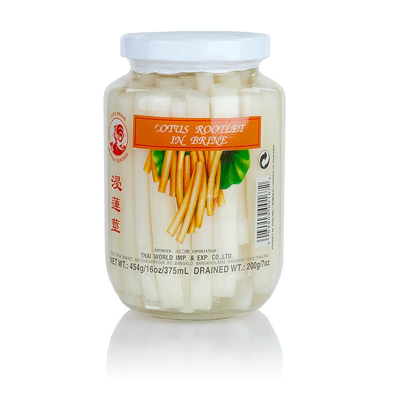 Lotusrødder, som stænger i saltlage, Kina, 454 g, ca. 50 stk.