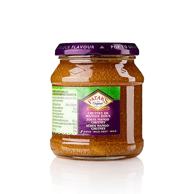 Mango chutney, sød, mild, Patak's, 340 g