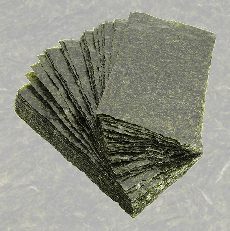 Yakinori halv størrelse, tørrede tangblade, ristede, guld, 125 g