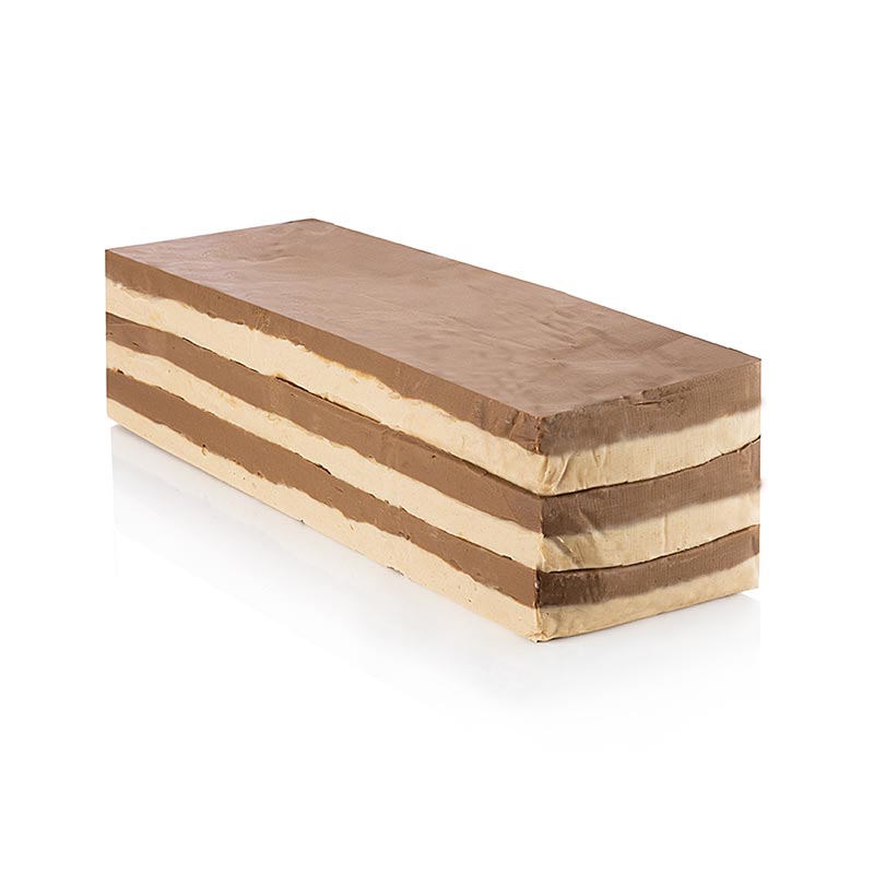Nøddenougat, lys/mørk lagdelt, lagdelt nougat, 2,5 kg