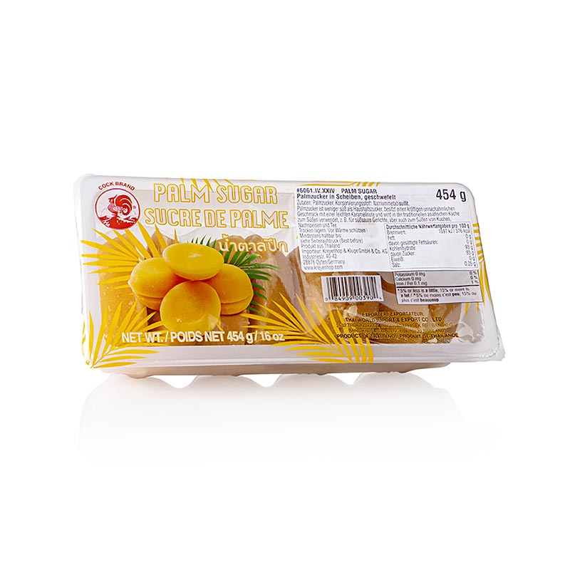 Palmesukker, i skiver, 454 g