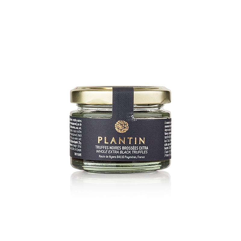Ekstra vintertrøffel (Tuber Melanosporum), hele trøfler, runde, Plantin, 30 g