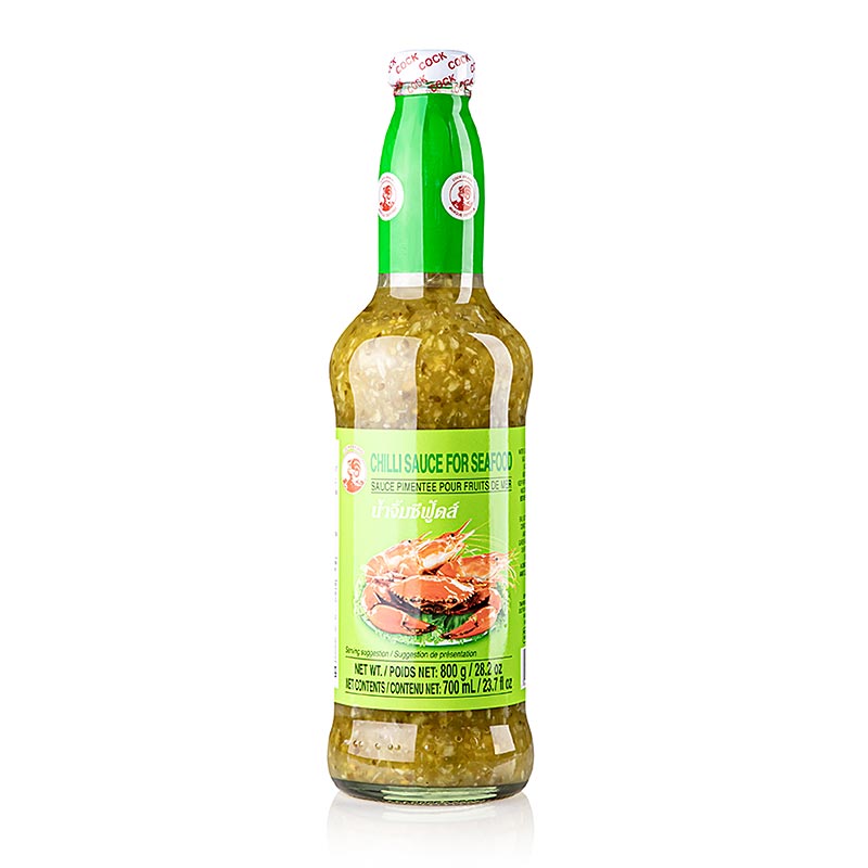 Chilisauce til skaldyr, grøn, Cock Brand, 700 ml