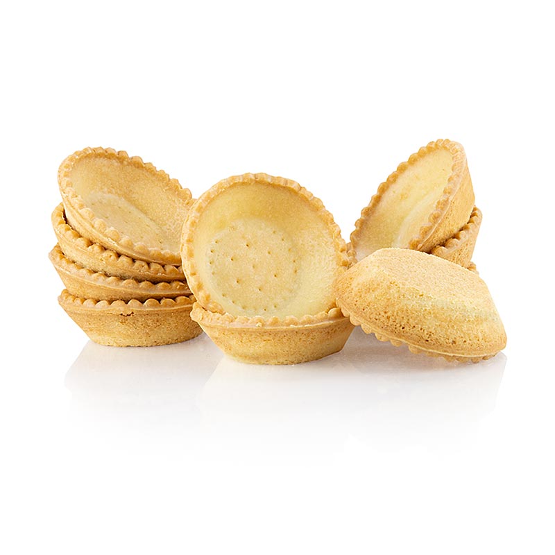 Dessert-tarteletter, runde, ø 7 cm, H 2 cm, mørdej, 2,21 kg, 140 stk