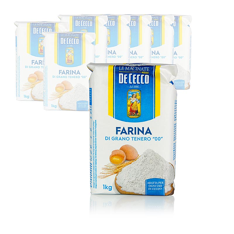 Pastamel, fint, Tipo "00", De Cecco, 10 kg, 10 x 1000 g