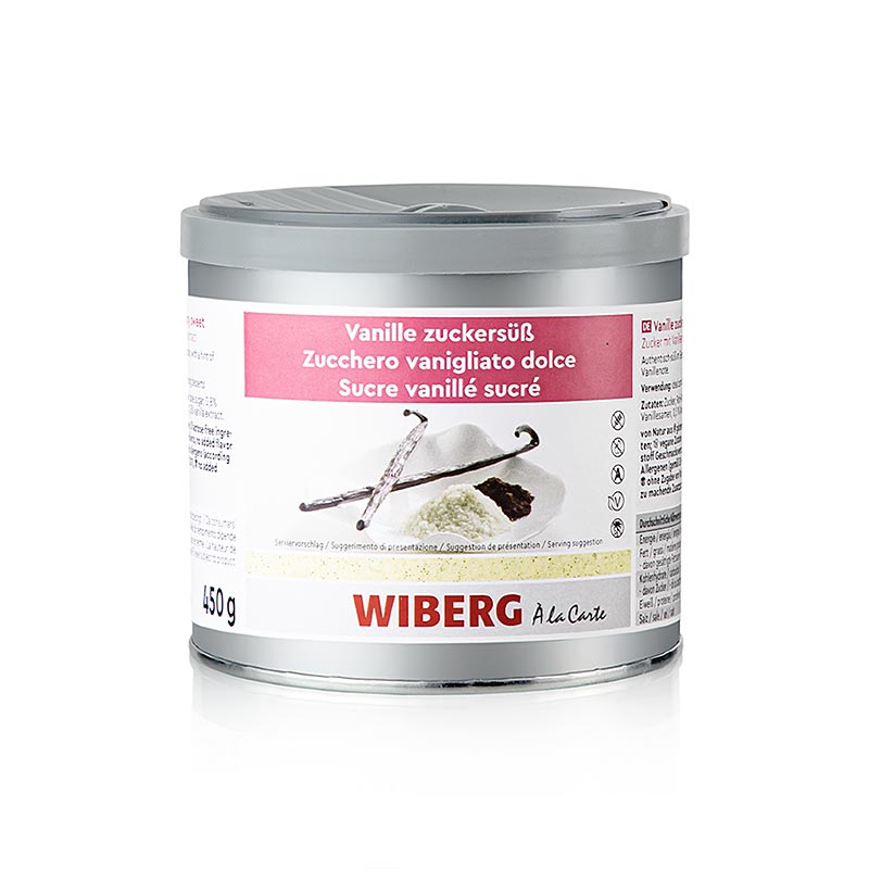 Wiberg Vanille Zuckersüss, sukker med vaniljeekstrakt, 450 g