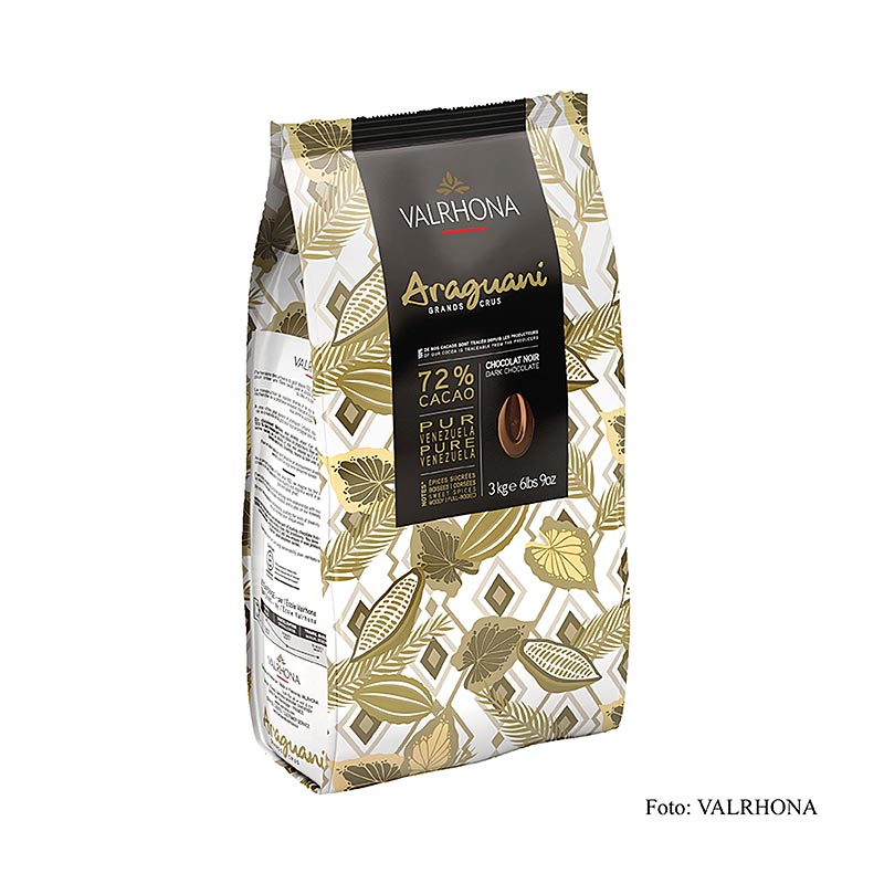 Valrhona Araguani "Grand Cru", mørk couverture, callets, 72 % kakao, Venezuela, 3 kg
