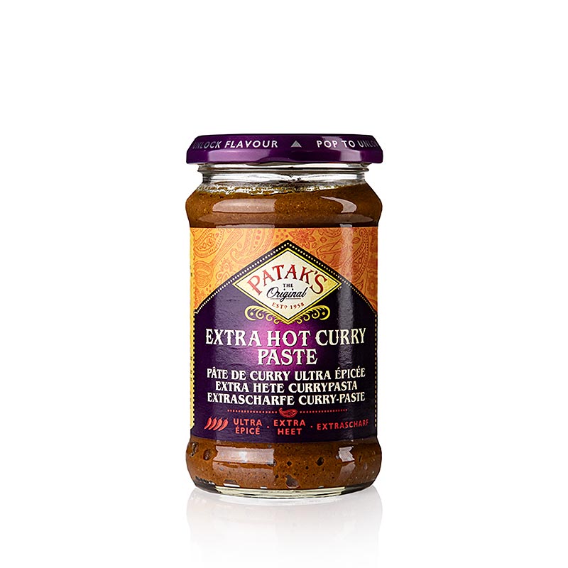 Currypasta "Extra Hot", rød, stærk, Patak´s, 283 g