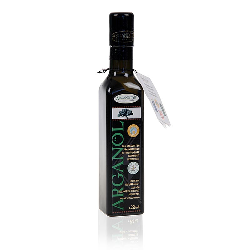Arganolie, Marokko, traditionel, filtreret, Argandor, økologisk, 250 ml