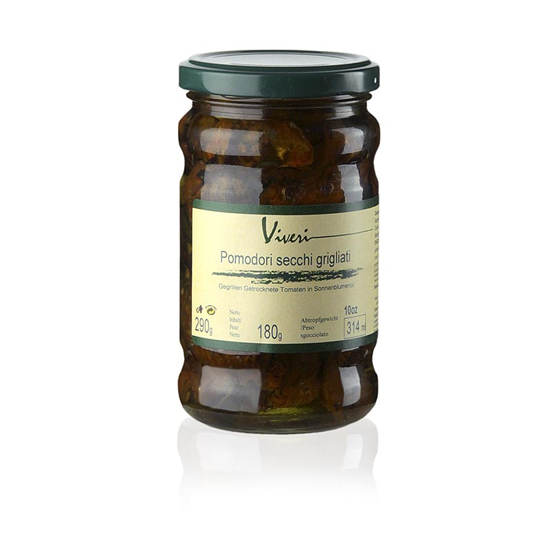 Syltede tørrede, grillede tomater, med kapers og oliven, 290 g