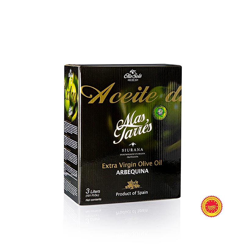 Ekstra jomfruolivenolie, Mas Tarrés Oliva Verde, Arbequina, DOP/g.U. Siurana, 3 l