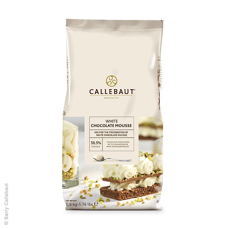 Mousse au Chocolat - pulver, hvid, 800 g