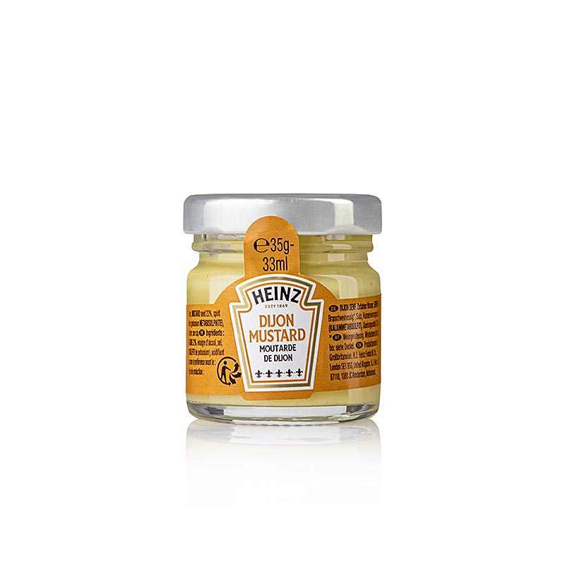 Heinz - Dijon-sennep, fin, portionsglas, 33 ml