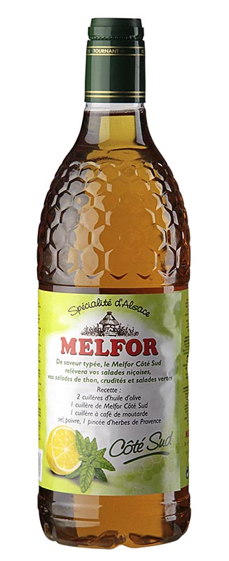Eddike-krydderi, med honning, urter, basilikum og citron, 3,8 % syre, Melfor, 1 l