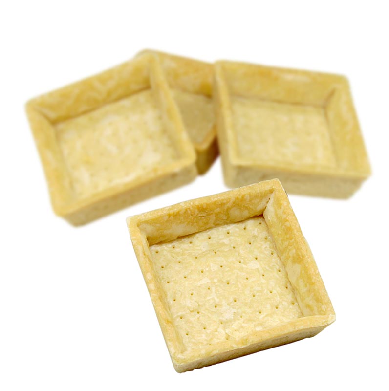 Snack-tarteletter, firkantede, 7x7 cm, 1,8 cm, 3,27 kg, 120 St