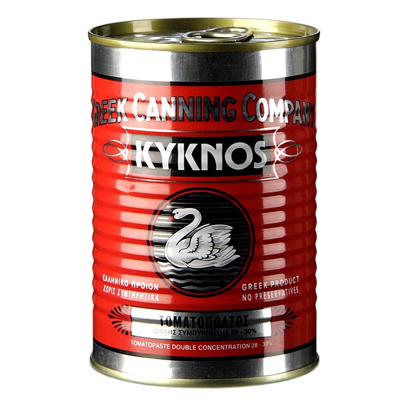 Tomaterpuré, dobbelt koncentreret, mindst 28 %, Kyknos, Grækenland, 410 g