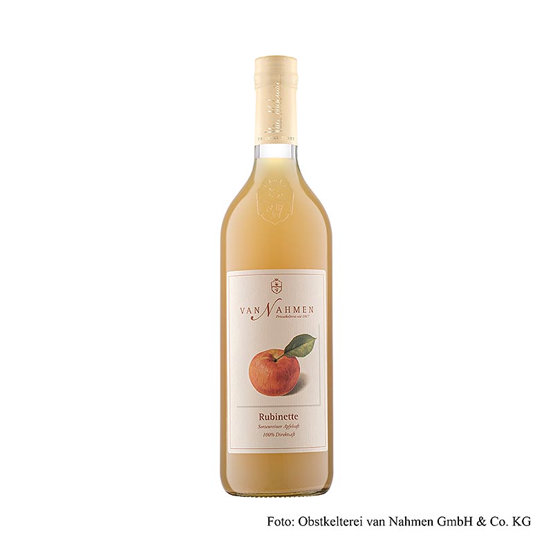van Nahmen - Rubinette æblejuice, 100 % friskpresset juice, 750 ml