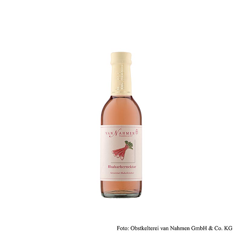 van Nahmen - Framboozen rabarbernektar, 70 % friskpresset saft, 250 ml