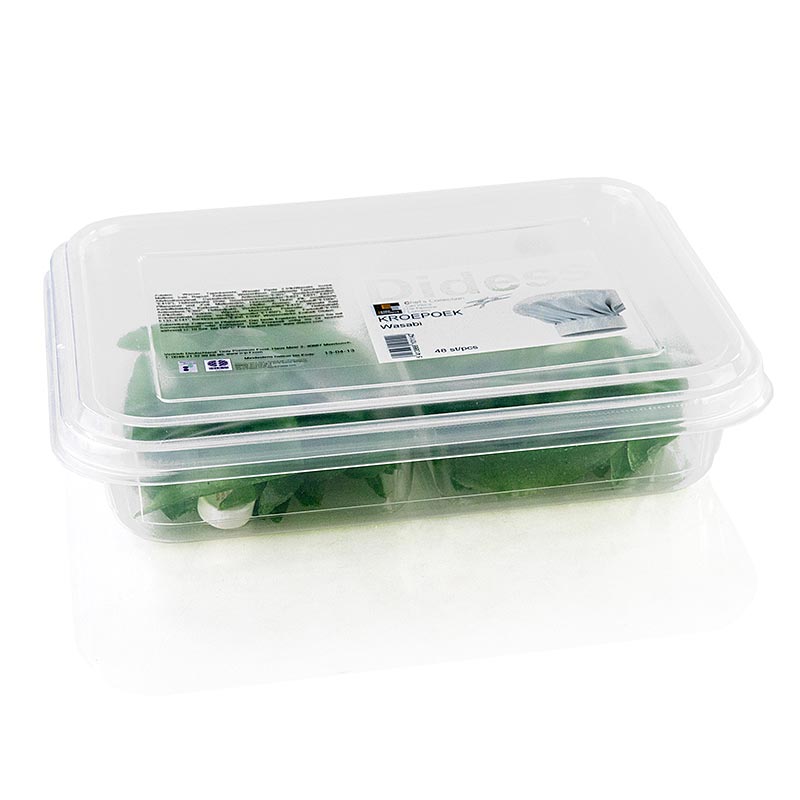 Kroepoek med wasabi, ubagt, grøn, 105 g, 48 stk