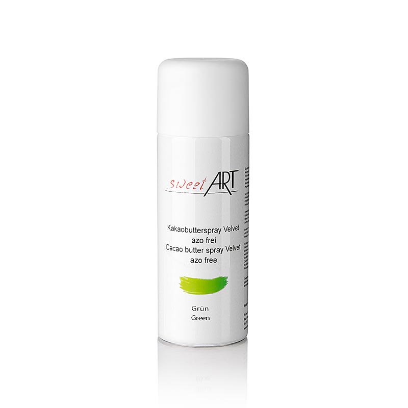 Kakaosmørspray, fløjlseffekt, grøn, Sweet Art, 400 ml