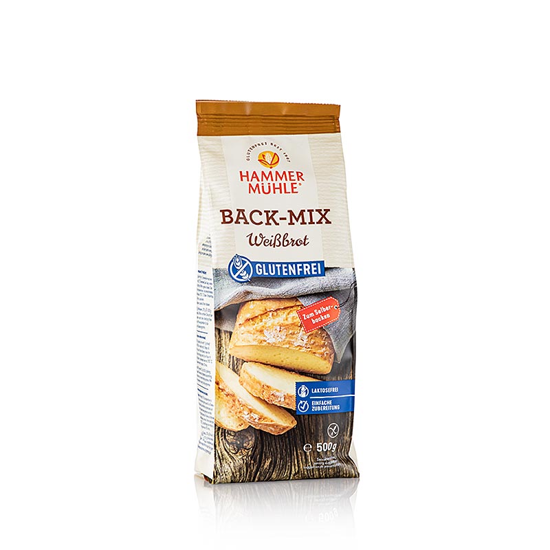 Bagemix til hvidt brød, glutenfri bagemix, Hammermühle, 500 g