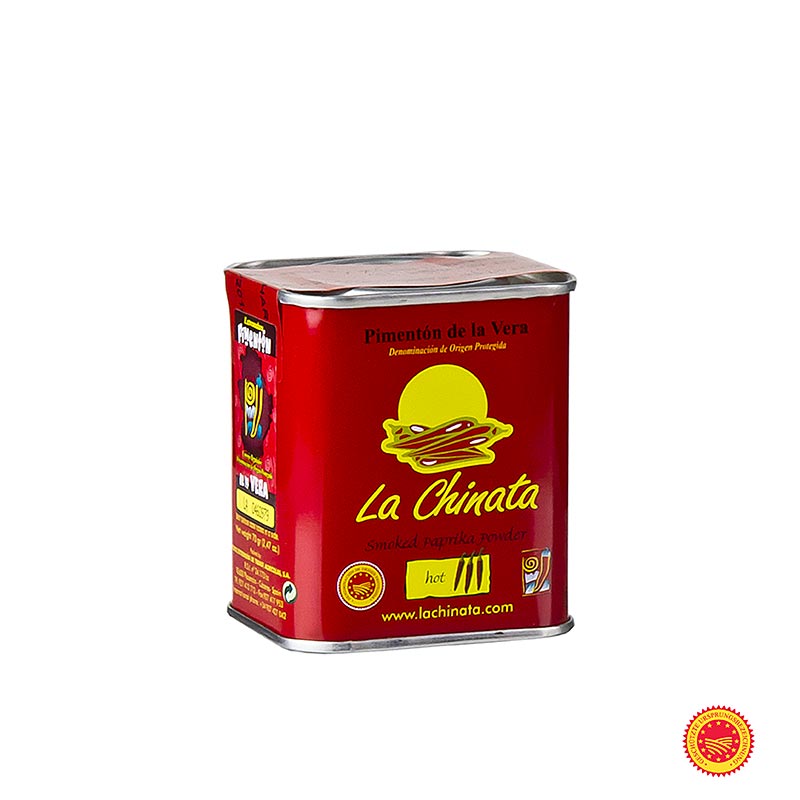Paprikapulver - Pimentón de la Vera DOP/g.U., røget, stærk, la Chinata, 70 g
