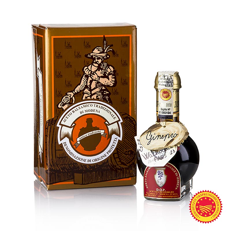 Aceto Balsamico Tradizionale DOP/g.U., 25 år, enebærfad, Acetaia di Giorgio, 100 ml