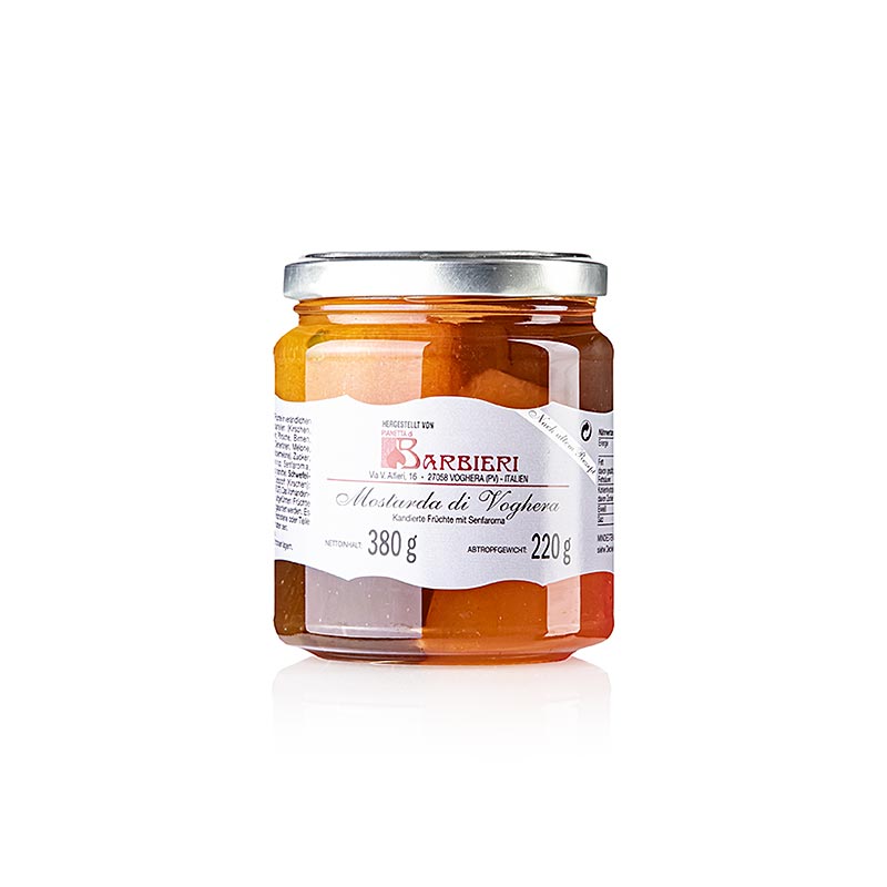 Sennep-frugtcocktail, 380 g