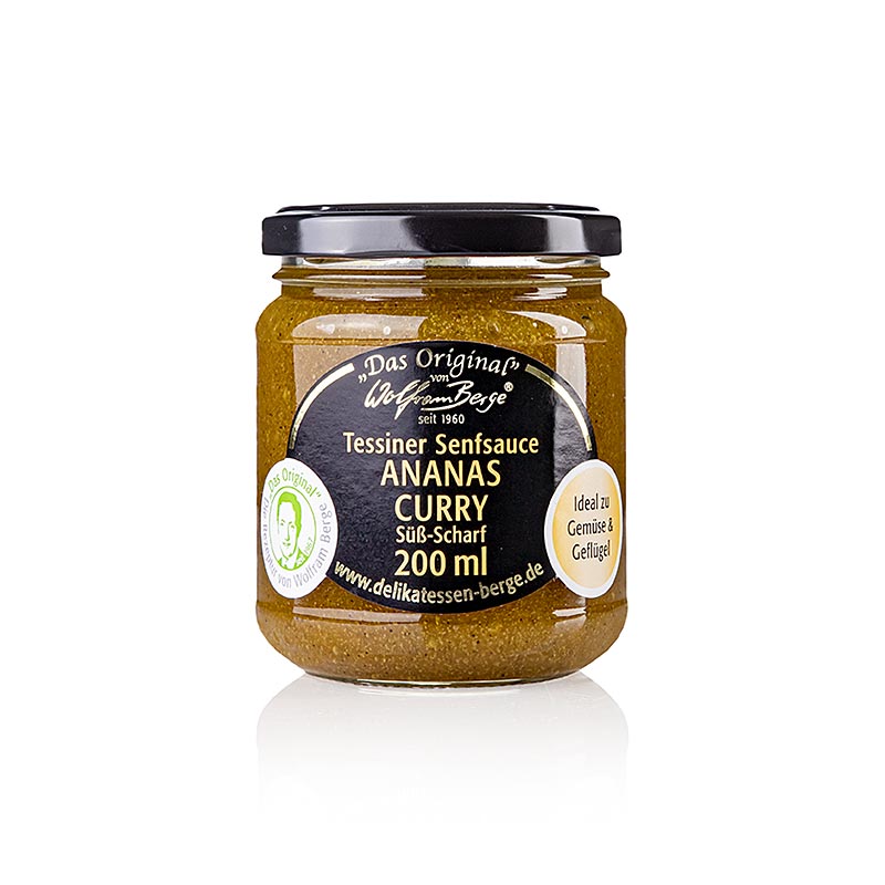 Original Tessiner ananas-karry-sennepsauce, Wolfram Berge, 200 ml