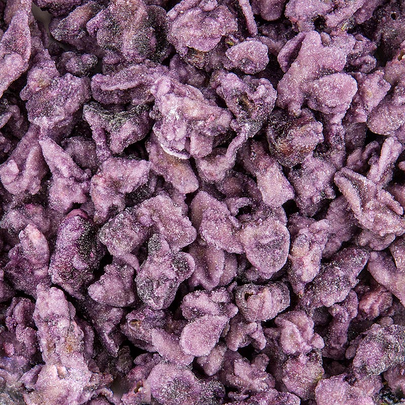 Ægte violblomsterblade, blå-violette, krystalliserede, ca. 2 cm, spiselige, 1 kg