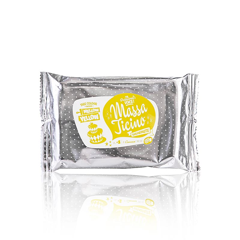 Massa Ticino - kagepyntemasse, Mellow Yellow, vegansk, AZO-fri, 250 g