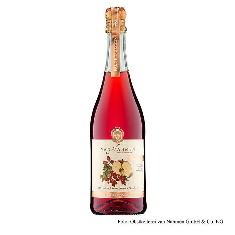 Van Nahmen æble-rødbær-hindbær frugtsekt, alkoholfri, 750 ml
