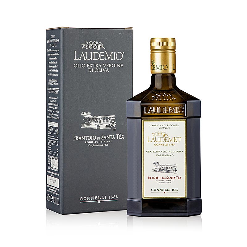 Ekstra jomfruolivenolie, Santa Tea Gonnelli "Il Laudemio", grønne oliven, 500 ml