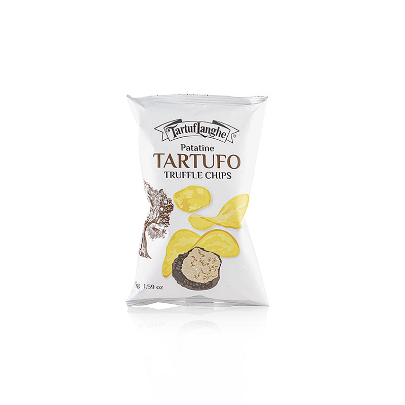 Tartuflanghe trøffelchips, kartoffelchips med sommertrøffel (tuber aestivum), 45 g