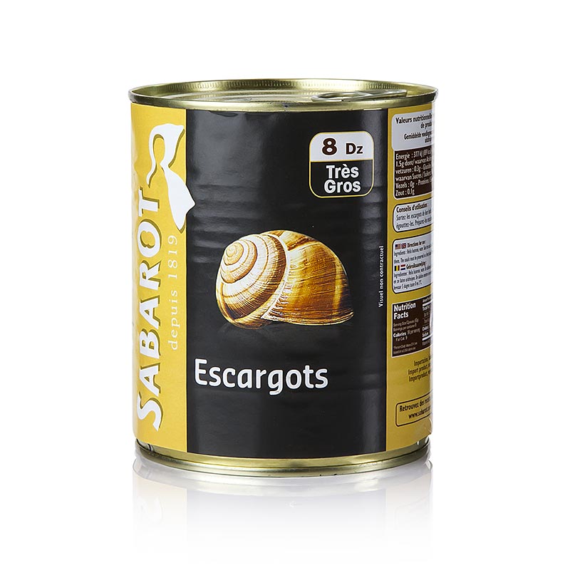 Vingårdssnegle, store, 800 g, 96 stk