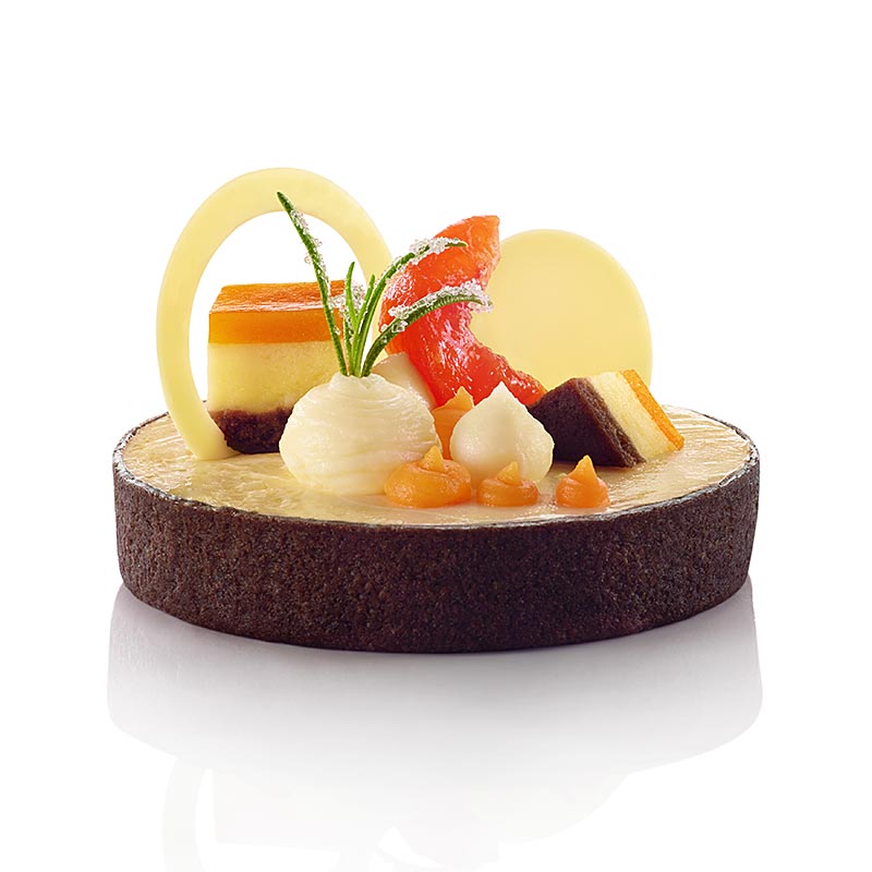 Dessert-tarteletter - Filigrano, runde, ø 8,3 cm, H 2 cm, chokolademørdej, 55 st
