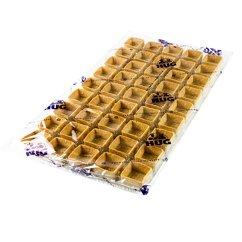 Mini dessert-tarteletter – Filigrano, firkantet, 3,3 cm, H 1,8 cm