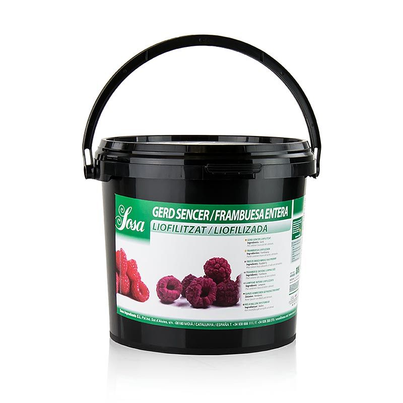 Sosa frysetørrede hindbær, hele (38637), 375 g
