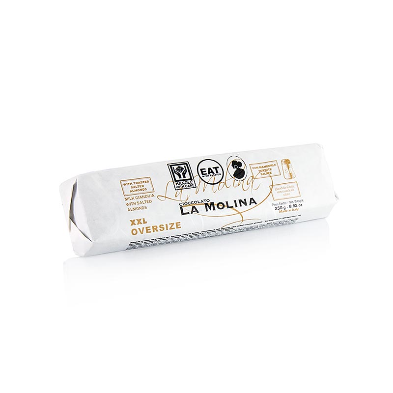 XXL Oversize Gianduja-barer med saltede mandler, La Molina, 250 g