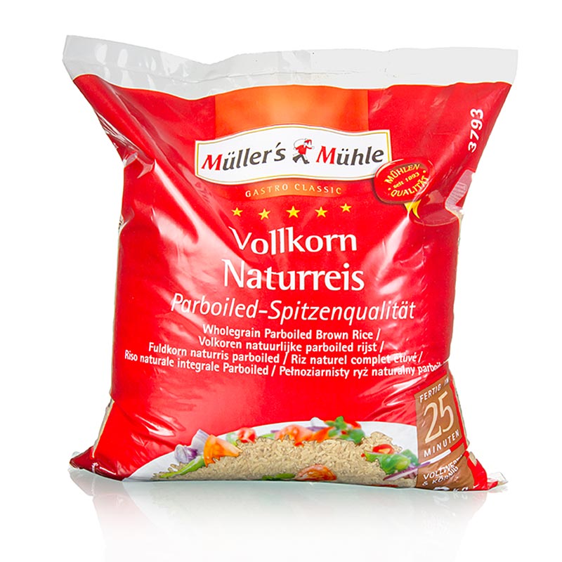 Brun fuldkorns naturris, Müllers Mühle, 5 kg