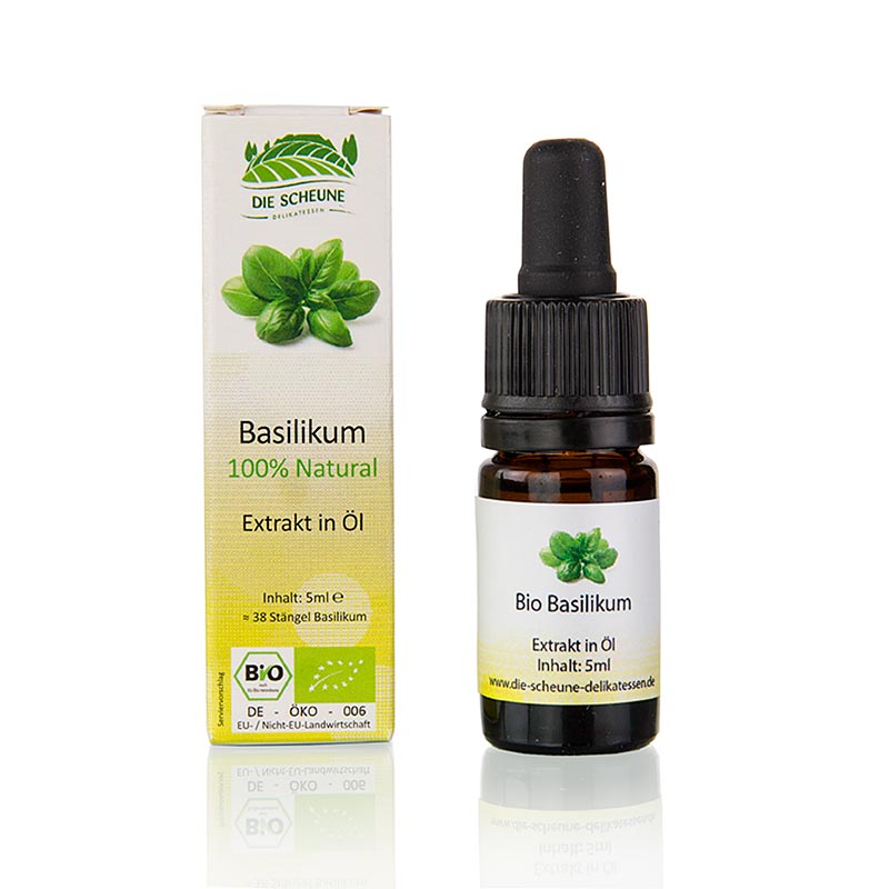 Naturlig basilikumaroma, Die Scheune, økologisk, 5 ml