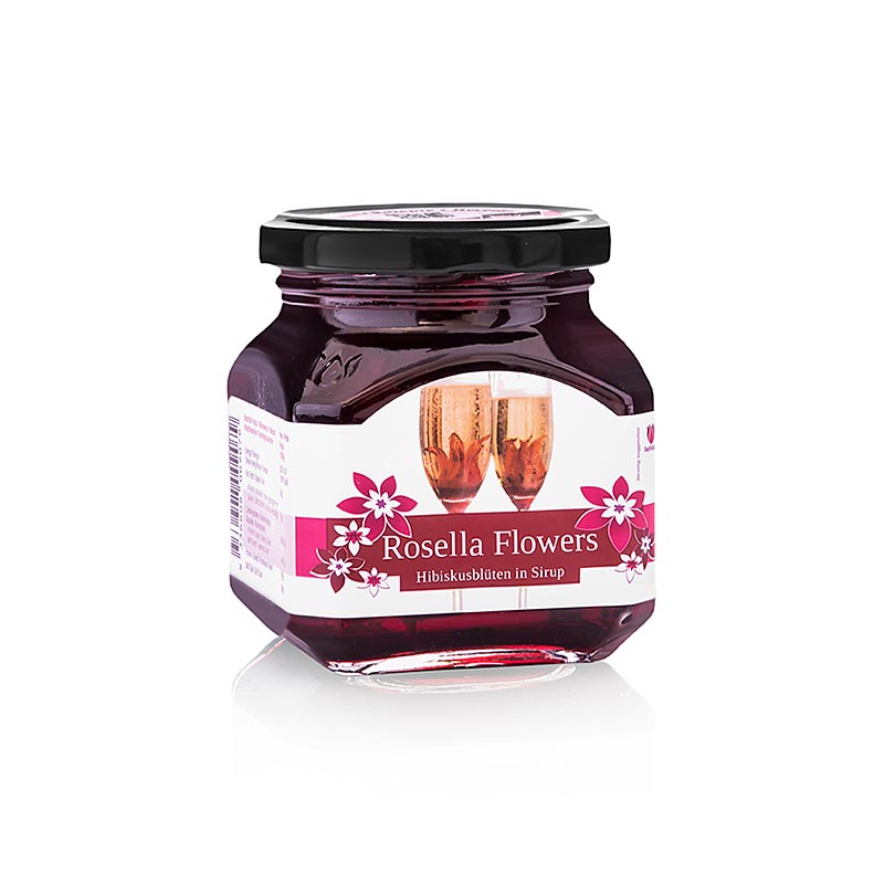 Vild rosella i sirup, 8 blomsterkroner fra vild hibiskus, 270 g