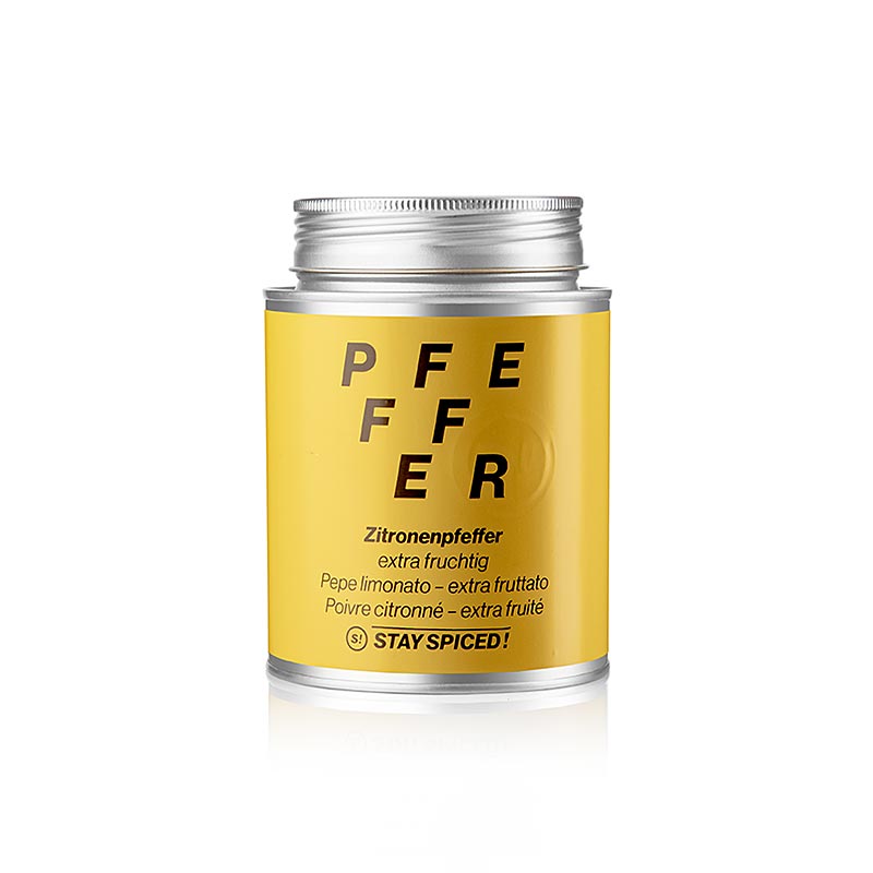 Stay Spiced! Citronpeber "ekstra frugtig", krydderiblanding, strøbeholder, 440 g