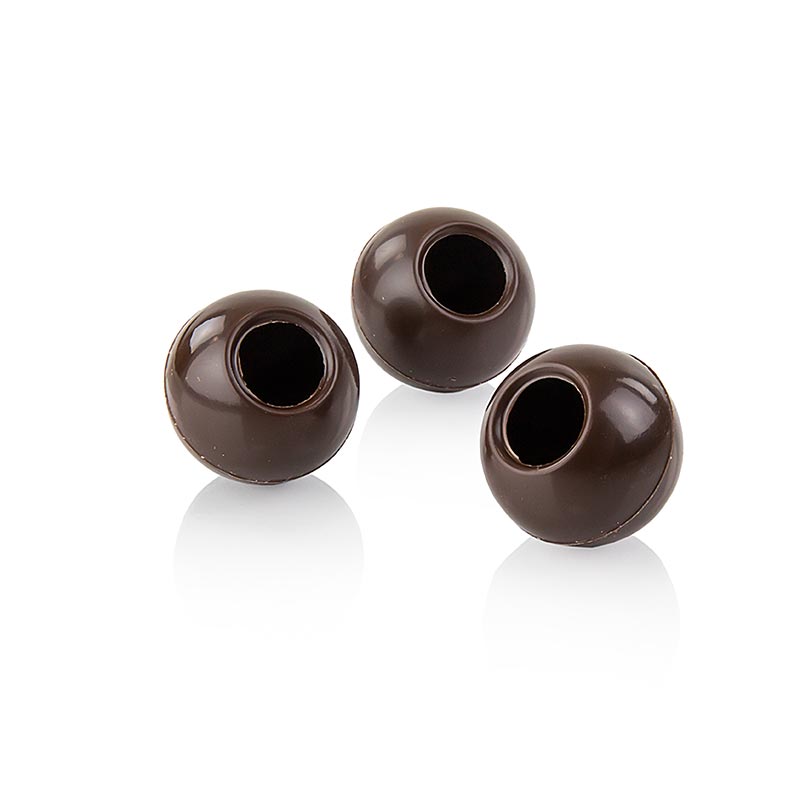 Trøffel-hule kugler, mørk chokolade, 24 mm, 1,36 kg, 504 St