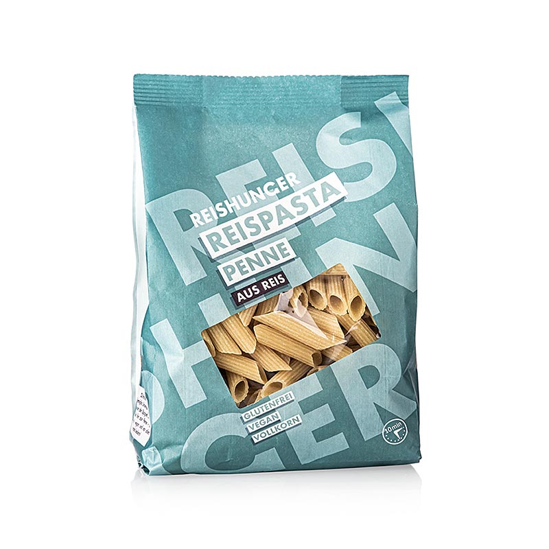 Ris-pasta – penne, lavet af ris, glutenfri, Reishunger, 400 g