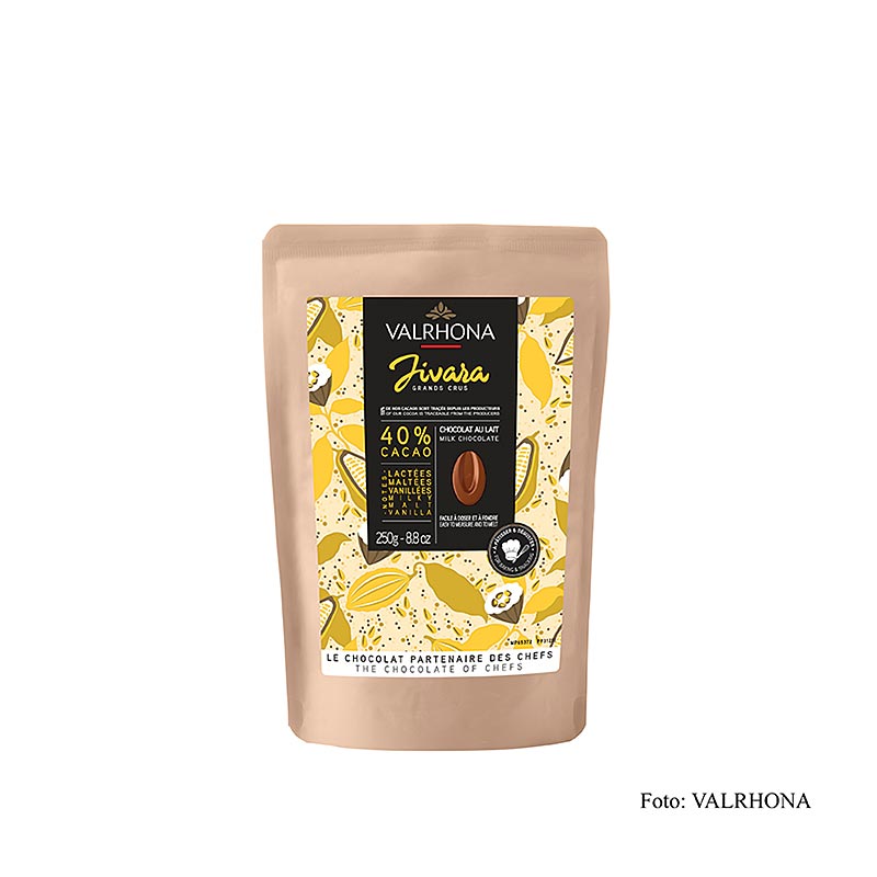 Valrhona Jivara, mælkechokolade 40 %, callets, 250 g